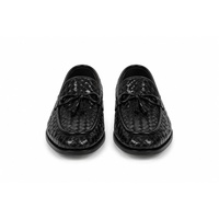 LEATHER STUDIO Herren-Slipper Premium-Qualität Handgefertigt Echtes Leder Slip-On Rutschfest Atmungsaktiv Maßgefertigt Kuhleder Spitze Zehe Alle Größen