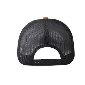 Customize Two Tone Structured Suede Mesh Back Trucker Hats Custom Embroidery Logo 5 <b>Panel</b> Snapback Caps - Product Image 2
