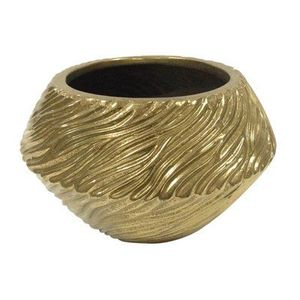 Venta al por Mayor de Floreros de Aluminio Dorado, Elegantes con Textura de Guijarros, Hechos a Mano, Diseño Moderno, Decoración para Mesa, Regalo, Metálicos - Product Image 4