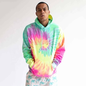 Men Custom Hoodies Drop Shipping Custom Print Tie Dye Hoodie Cotton Fleece Oversize Pullover Hoodie With 3d logo <b>Puff</b> For Men's - Product Image 2