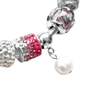   สร้อยข้อมือ 44T Charm Bracelet สีทองชมพูและเขียว ประดับเพชร สำหรับงานประชุมผู้นำปี 2025 เครื่องประดับสตรีสุดหรูหราทันสมัย - Product Image 4