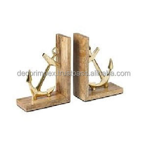 Sujetalibros de hormigón dorado pesado industrial decorativo moderno, Juego de 2, ideal para usar en su oficina, sala de estar, cocina o estudio - Product Image 5