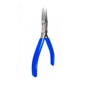 Wide Flat Nose Pliers Jewelry Making Tool Blue Handle Carbon Steel <b>Wire</b> Straightening Precision Beading <b>Crafting</b> Equipment - Product Image 2