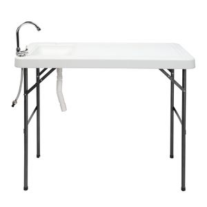 Tavolo Pieghevole Portatile per Filettatura Pesce e Cucina da Campeggio con Lavello e Rubinetto - Product Image 2
