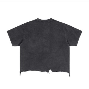 T-shirt Homme Streetwear Vintage Délavé, Coupe Boxy Courte et Oversize, Effet Usé, Vente en Gros Fabricant - Product Image 2