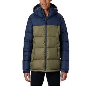 Veste d'hiver pour homme, imperméable, à capuche, 100% duvet, verte et noire, style décontracté, fermeture éclair - Product Image 5