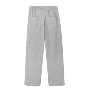 กางเกงวอร์มเอวยางยืดสำหรับผู้ชายผู้หญิงกางเกงวิ่งแบบหลวมขาตรงแบบผูกเชือก - Product Image 2