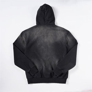 Sudadera con Capucha Negra para Hombre, con Cierre, de Felpa Francesa, Algodón, Estilo Urbano, con Estampado del Logotipo de Art & Studios, para Otoño - Product Image 5
