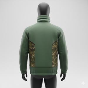 Veste polaire unisexe en gros, légère, à fermeture éclair, patchwork, pour homme, hiver, personnalisable avec logo - Product Image 3