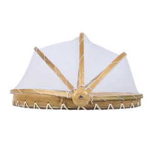 กรอบไม้ไผ่พับได้ทำด้วยมือเป็นมิตรต่อสิ่งแวดล้อม MDF capiz แบบฝังดอกไม้สีฟ้ามีฝาปิดสำหรับใช้ในห้องครัว - Product Image 5