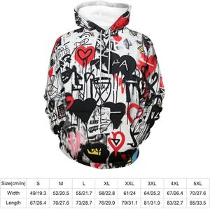Sublimación Sudadera con capucha Streetwear Hombres Mujeres Sudadera con capucha de impresión digital de gran tamaño Street Hip-Hop Pullover - Product Image 5