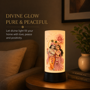 Divine Glow Radha Krishna LED Table <b>Lamp</b> Spiritual Night Light Temple Bedroom Home Decor <b>USB</b> Powered Acrylic Gift 9.5 Inch <b>Lamp</b> - Product Image 2