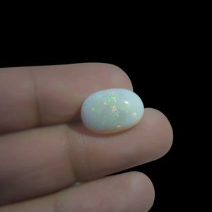 Opale de Feu Naturelle d'Australie, Coupe Ovale, 5,25 Carats, Pierre Précieuse Blanche en Vrac avec Changement de Couleur, Certifiée par un Certificat Tierce Partie pour la Fabrication de Bijoux - Product Image 6