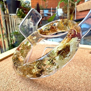 Resin Bangle Lightweight Comfortable Wear <b>Pressed</b> <b>Flower</b> Resin Bangle With Real <b>Flowers</b> Nasturtium Daisy White Rose - Product Image 2