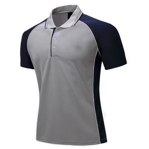 Chemises pour hommes de haute qualité avec poche, logo brodé personnalisé, respirantes, manches courtes, tissu tricoté en spandex/coton, service OEM - Product Image 5