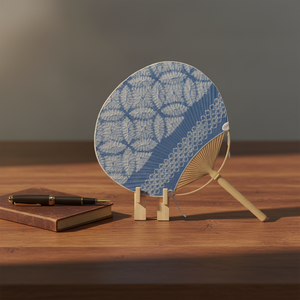 Handmade Classic Round Hand Fan by Ananda | Bamboo Frame & Handle Cartoon & Music Style Fully Customizable for Party Events