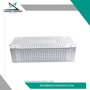 Caja de Autoclave Manual de Acero Inoxidable Perforada, Contenedor de Esterilización de Instrumentos Quirúrgicos Mediva Essnce - Product Image 6