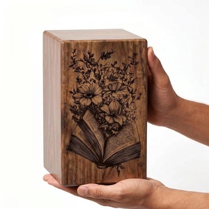 Personalized Baby & PET American Style Wooden <b>Memorial</b> Urn Engraved Book Design Eco-Friendly Durable Ashes Keepsake <b>Box</b> - Product Image 4