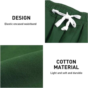 <b>Men</b> Solid <b>Green</b> Cotton Drawstring <b>Shorts</b> Casual Breathable Mid Waist <b>Short</b> <b>Shorts</b> With Pockets - Product Image 6