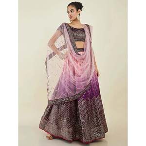 Bewitching Purple <b>Sequins</b> Art Silk Lehenga Choli for Women - Product Image 2