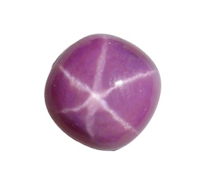 Rubis Étoilé Rouge Carré 12x12 mm 10 Carats Créé en Laboratoire Opaque Cabochon Circulaire Antique avec Effet Étoile à 6 Branches pour la Fabrication de Bijoux - Product Image 2