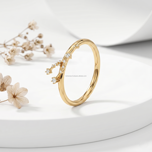 Anillo Minimalista de Oro Tauro con Diamantes: Joyería de Lujo Estética, Calma, Riqueza y Moda para Uso Diario Premium - Product Image 2