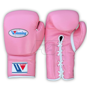Gants de boxe Winning en cuir de vachette 12Oz 14Oz 16Oz avec fermeture auto-agrippante et lacets, absorption des chocs, respirants, séchage rapide, pour adultes - Product Image 2