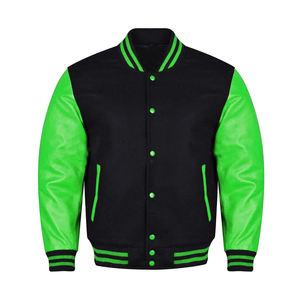 2025 Wholesale <b>Men's</b> High Quality Classic Baseball Style Winter <b>Jacket</b> Custom <b>Long</b> Sleeve with Stand Collar Street Wear - Product Image 2