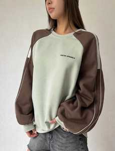 Sweat-shirt à blocs de couleur pour femme, col rond, manches longues, pull décontracté - Product Image 6