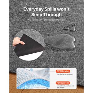 10 X 14 ft Non-Slip Rug Pad Dual Surface Felt <b>Cushion</b> Rubber Gripper Carpet Area Mat <b>Padding</b> for Hardwood Floors Rug Protectors - Product Image 4