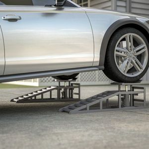 Paquete de 2 Rampas Hidráulicas de Bajo Perfil para Elevación de Autos, 5T 11000lbs, Rampas de Servicio para Garaje, para Camiones, Remolques y Vehículos - Product Image 6