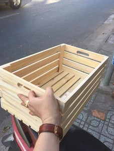 Cajas Decorativas de Madera HLC, Caja de Almacenamiento de Madera, Cajas de Madera Rústicas Apilables con Asas - Product Image 3