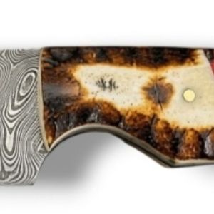 Cuchillos de Caza para Exteriores, Hechos a Mano, con Hoja de Damasco, Mango Cómodo, Diseño de Hoja Fija Resistente para Camping y Bushcraft - Product Image 6