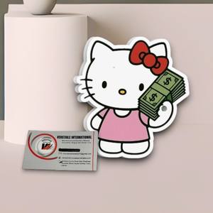 Pestañas Magnéticas Acrílicas Reutilizables de Alta Calidad con Diseño de Hello Kitty, Dólares, Flores, Corazones y Mariposas, Ecológicas - Product Image 5