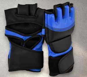 Durable Leather MMA Training Gloves <b>Open</b> Palm Sparring Hook Loop Closure Breathable Eco-friendly Windproof Boxing Martial Arts - Product Image 1