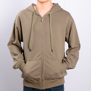 High Quality Custom 320GSM Men's Hooded Zip-Up Hoodies Cotton Zipper Hoodies With Embroidered Printed Logo for Unisex - Product Image 2