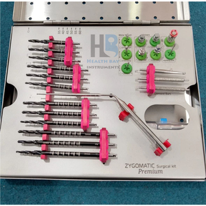 Kit Quirúrgico Premium para Implantes Zigomáticos – Juego de Brocas Dentales con Brocas Guiadas, Destornilladores y Fresas de Diamante - Product Image 1