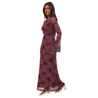 Robe maxi florale pour femmes, robe décontractée à taille haute