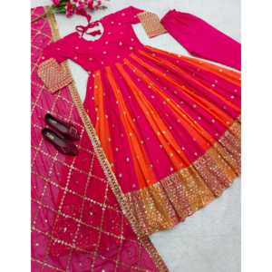 Vestido de fiesta de diseñador para mujer con elegante Pent y hermoso conjunto Dupatta - Product Image 2