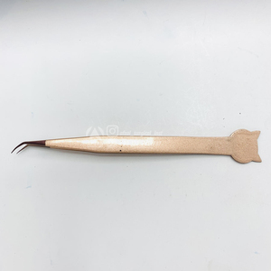 Pinzas de Acero Inoxidable de 90 Grados para Pestañas, Agarre de Diamante, las Mejores Pinzas para Técnica de Aislamiento de Pestañas, Pinzas de Precisión de Metal Sólido para Cejas - Product Image 5