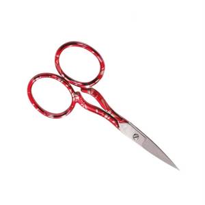 Ciseaux de manucure en acier inoxydable, lame tranchante, manche en plastique rouge, trou rond, outil de beauté pour le soin des ongles des adultes - Product Image 4