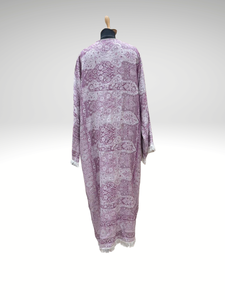 Conjunto de Abaya con Estampado Paisley de Diseñador Safaa – Cobertura Completa del Cuerpo con Pañuelo a Juego - Product Image 5