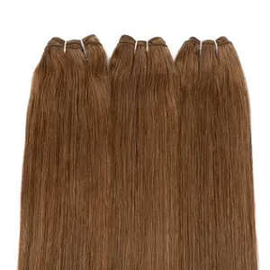 ผมแท้แบบ Remy Weft สีน้ำตาลตรง 100%  เนื้อผมเป็นลอนธรรมชาติ - Product Image 4