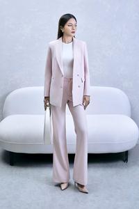 Pantalones de Mujer a la Moda para Todas las Temporadas, Corte Acampanado, Color Liso, Antiarrugas, Elegantes, en Tonos Vibrantes KQ23 - Product Image 5