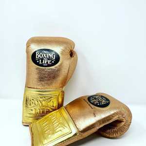 Gants de boxe originaux No Boxing No Life, fermeture auto-agrippante, rembourrage en cuir de vachette, doigts entièrement couverts, évacuation de l'humidité, RL-BG-225 - Product Image 3