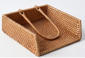 Porte-serviettes élégant et stylé en rotin pour une mise en scène contemporaine de la table, idéal pour la salle à manger, la cuisine et la maison. - Product Image 5