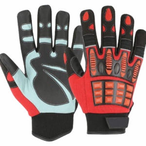 ถุงมือช่างหนังสังเคราะห์เสริมความแข็งแรง มองเห็นได้ชัดเจน ถุงมือทำงานเพื่อความปลอดภัยในอุตสาหกรรม ทนความร้อน ผิวเรียบ ได้รับการรับรองมาตรฐาน CE - Product Image 1