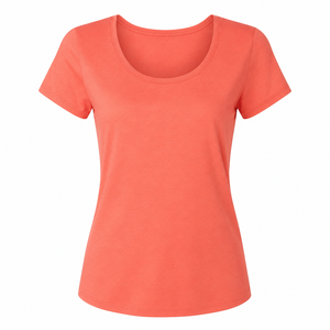 Camiseta de Cuello Redondo para Mujer, 100% Algodón, Manga Corta, Casual, ODM, Ecológica, Precio Económico, OEM, Personalizada, Venta al Por Mayor - Product Image 5