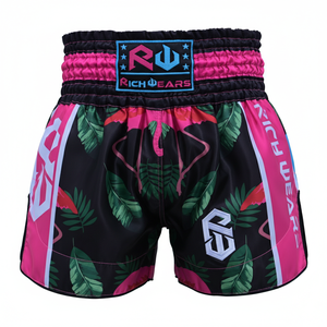 กางเกงมวยไทยสั่งทำโลโก้ได้ 男女兼用 ผ้าโพลีเอสเตอร์ 100% น้ำหนักเบา ทนทาน แห้งเร็ว สำหรับผู้ใหญ่ ใช้สำหรับศิลปะการต่อสู้ MMA มวยสากล - Product Image 1