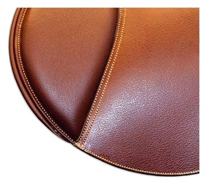 Selle d'obstacle en cuir marron avec arceau en bois, quincaillerie en laiton, siège confortable, options personnalisées - Product Image 5